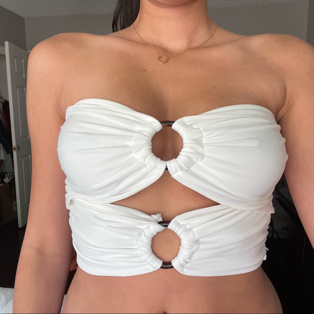 bandeau white top